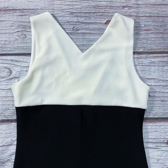 Boston Proper Womens Dress size XS Black Cream Sheath Stretch Knit Evening Wear - Picture 10 of 10